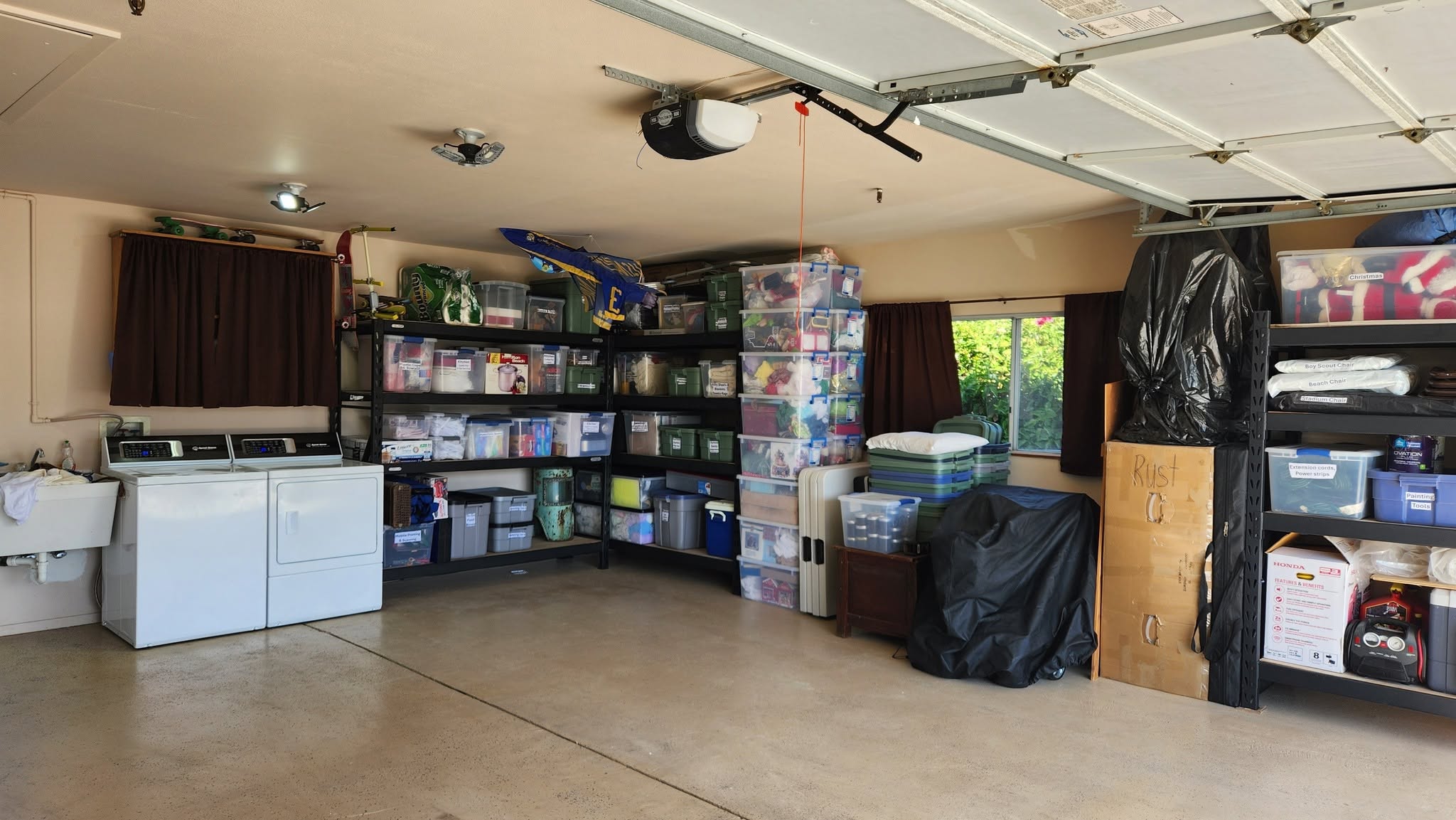 Clean, organized garage after cleanout by Las Vegas Haul Away